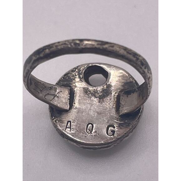 Vtg Annie Quam Gasper AQC Turquoise Hummingbird Sterling Native American Ring - Picture 5 of 7